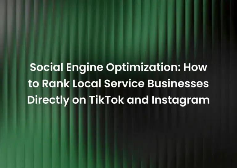 Social Engine Optimization